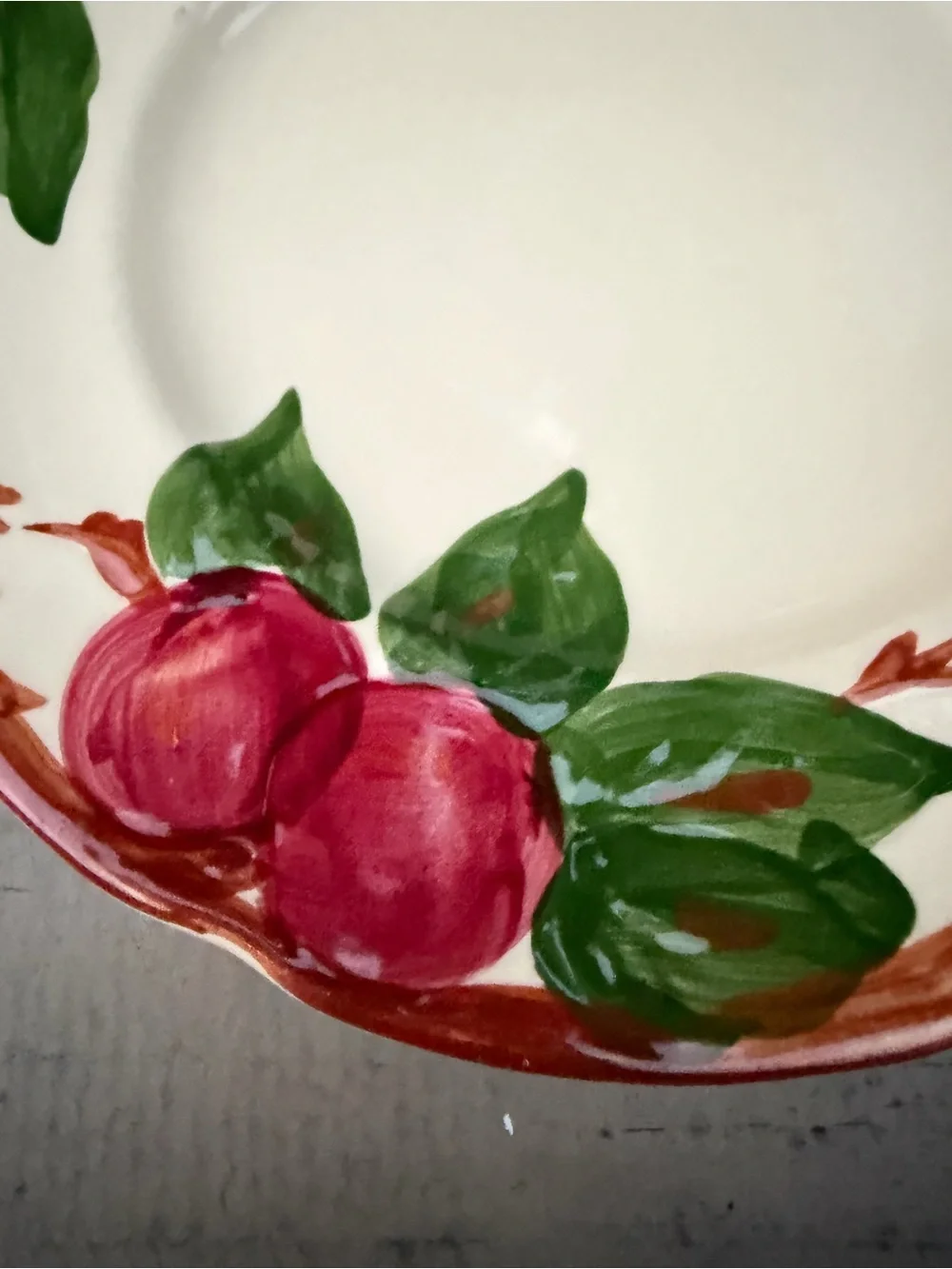 Set of 2 Franciscan Apple USA Backstamp 8” salad plates